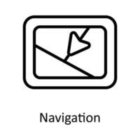 navigering vektor översikt ikon design illustration. plats och Karta symbol på vit bakgrund eps 10 fil
