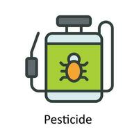 pesticid vektor fylla översikt ikon design illustration. lantbruk symbol på vit bakgrund eps 10 fil