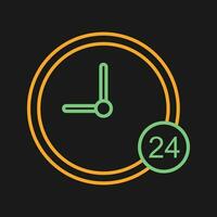 24-Stunden-Service-Vektorsymbol vektor