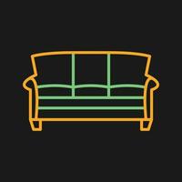 großes Sofa-Vektorsymbol vektor