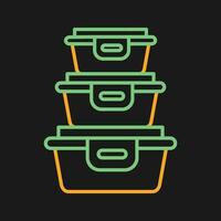 Vektorsymbol für Lebensmittelbehälter aus Kunststoff vektor