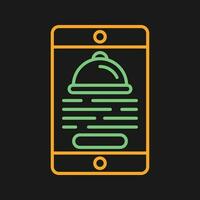 Vektorsymbol für die Lebensmittel-App vektor