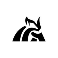 djur- noshörning geometrisk minimalistisk kreativ enkel logotyp vektor