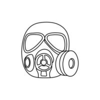 ansikte gas mask linje enkel kreativ logotyp vektor