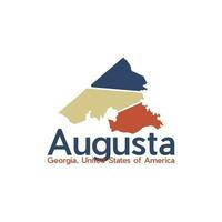 Augusta Stadt Karte geometrisch kreativ Design vektor