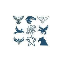 einstellen Tier Adler Symbol Sammlung kreativ Logo vektor