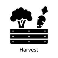 Ernte Vektor solide Symbol Design Illustration. Landwirtschaft Symbol auf Weiß Hintergrund eps 10 Datei