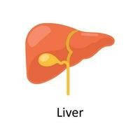 lever vektor platt ikon design illustration. medicinsk och sjukvård symbol på vit bakgrund eps 10 fil