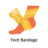 Fuß Binde Vektor eben Symbol Design Illustration. medizinisch und Gesundheitswesen Symbol auf Weiß Hintergrund eps 10 Datei