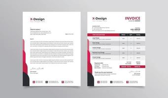 Corporate Business Branding Identität oder Briefpapier Design mit Briefkopf und Rechnungsvorlage vektor