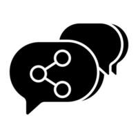 ett ikon design av dela med sig chatt vektor