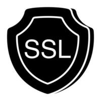 ein editierbar Design Symbol von ssl Sicherheit vektor