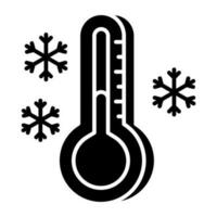 modern Design Symbol von kalt Temperatur vektor