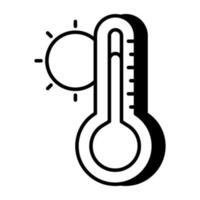 modern Design Symbol von heiß Temperatur vektor