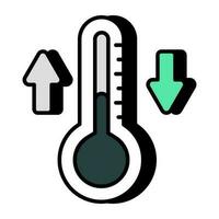 moderne Designikone der Temperaturschwankung vektor