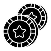 en färgad design ikon av kasino tokens vektor