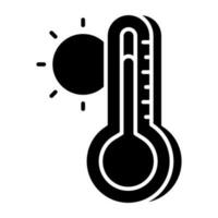 modern Design Symbol von heiß Temperatur vektor