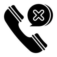 modisch Design Symbol von Nein Telefon vektor