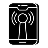 Prämie herunterladen Symbol von Handy, Mobiltelefon Hotspot vektor