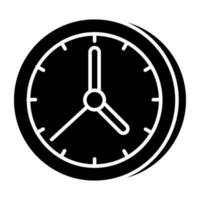 editierbar Design Symbol von Mauer Uhr vektor