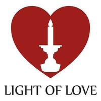 romantisch Kerzenlicht Symbol Logo vektor