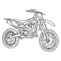 Moto-Cross Fahrrad. Enduro Sport. Fahrzeuge zum Offroad Fahren. vektor