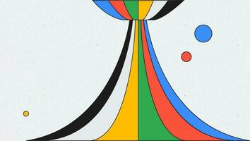 abstrakt färgrik regnbåge bakgrund. symmetrisk Vinka med stroke. vektor illustration.