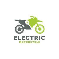 elektrisk motorcykel logotyp design vektor