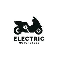 elektrisk motorcykel logotyp design vektor