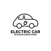 Elektroauto-Logo-Design-Vektor vektor