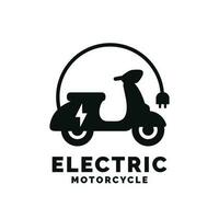 elektrisch Motorrad Logo Design Vektor