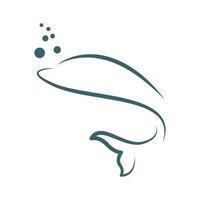 delfin logotyp ikon design vektor