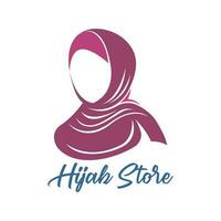 Hijab Geschäft Logo Vektor zum Frauen