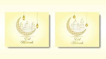 eid mubarak firar kortdesign vektor