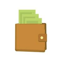 Geld im das Geldbörse. Banknoten Pack. Geld, Papier Rechnungen. Vektor, Grafik, vektor