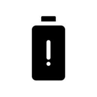 niedrig Batterie Niveau schwarz Glyphe ui Symbol. Wohlbefinden Ausgabe. müde und erschöpft. Benutzer Schnittstelle Design. Silhouette Symbol auf Weiß Raum. solide Piktogramm zum Netz, Handy, Mobiltelefon. isoliert Vektor Illustration