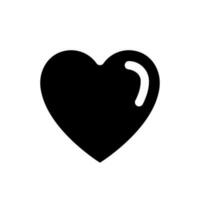 hjärta svart glyf ui ikon. anbud känslor. kardiologi. sjukvård och friskvård. användare gränssnitt design. silhuett symbol på vit Plats. fast piktogram för webb, mobil. isolerat vektor illustration