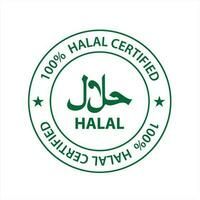 Vektor halal Logo. halal Abzeichen, runden Briefmarke und Vektor Logo. halal Zeichen Design