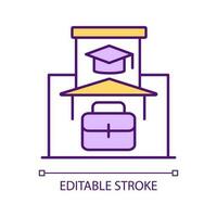 Lernen im Geschäft Schule rgb Farbe Symbol. korporativ Bildung Industrie. kommerziell Management. isoliert Vektor Illustration. einfach gefüllt Linie Zeichnung. editierbar Schlaganfall