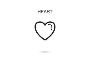 Herz Symbole Vektor Illustration auf Hintergrund