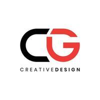 modern Brief cg Logo Design Vektor Illustration