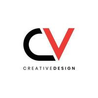 kreativ modern elegant brev CV logotyp design vektor