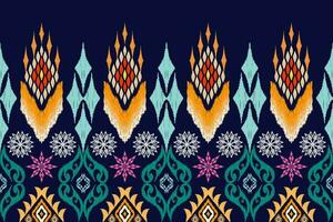 ethnisch Zahl aztekisch Stickerei Stil. geometrisch Ikat orientalisch traditionell Kunst Musterdesign zum ethnisch Hintergrund, Hintergrund, Mode, Kleidung, Verpackung, Stoff, Element, Sarong, Grafik, Vektor Illustration