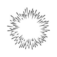Hand gezeichnet Starburst Gekritzel Explosion Vektor Illustration isoliert auf Weiß Hintergrund.
