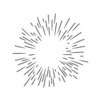 hand dragen starburst klotter explosion vektor illustration isolerat på vit bakgrund.
