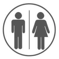 Toilette Zeichen Symbol. Toiletten Symbol Unisex.Toilette Symbol. Vektor Mann und Frau Symbole.
