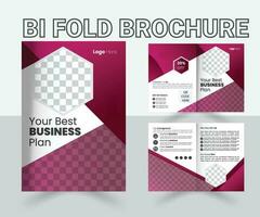 bi falten Buch Design Vorlage, kreativ minimalistisch Geschäft Vorschlag Vorlage oder Unternehmen Profil Broschüre Profi Vektor