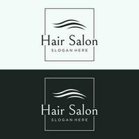 lyx och skön hår Vinka abstrakt logotyp design.logotyp för företag, salong, skönhet, frisör, vård. vektor