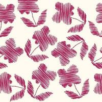 Hibiskus Blume Muster mit kritzeln Linie Stil. nahtlos Blumen- Muster vektor