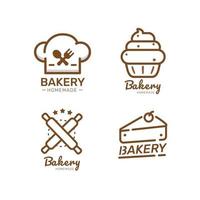 Lebensmitteletikett Bäckerei süße Bäckerei Dessert Süßigkeiten Shop Design-Vorlage vektor